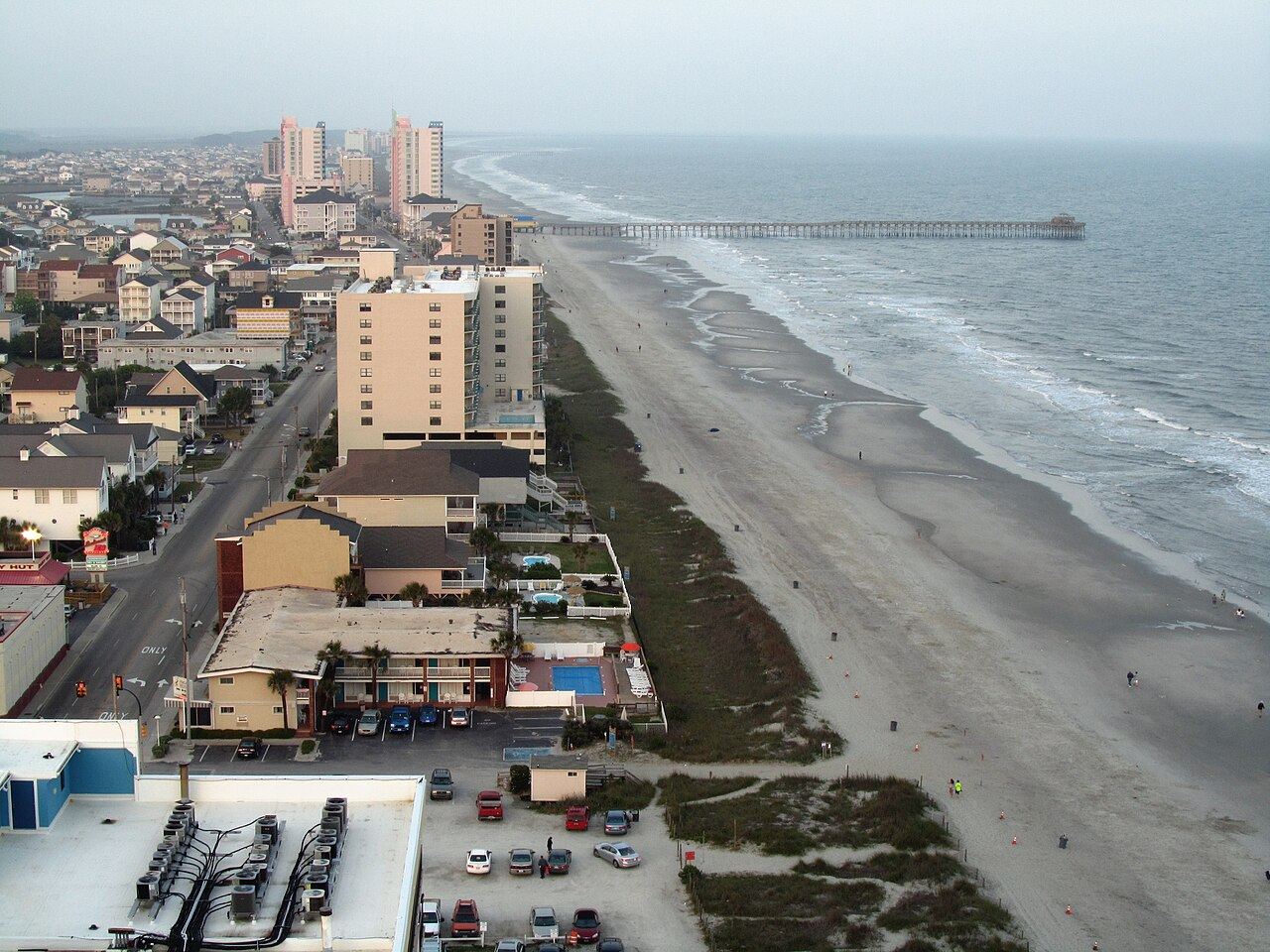 Cherry Grove Pier and beach in North Myrtle Beach
