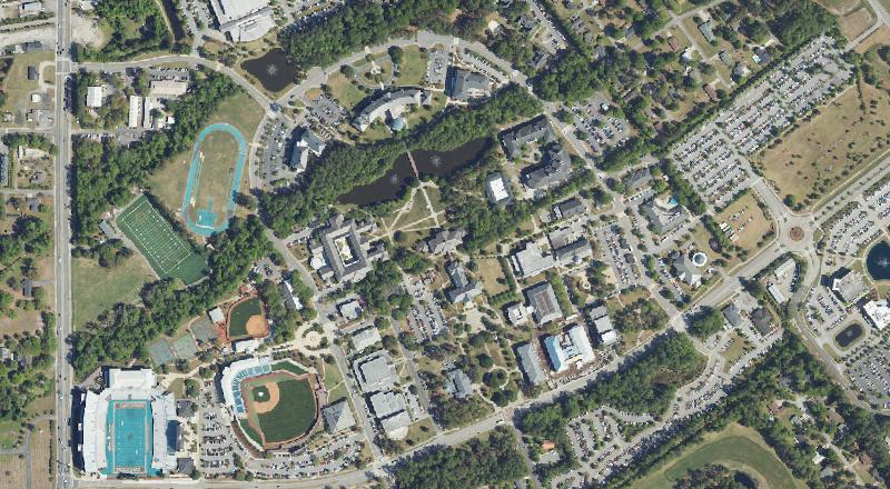 USDA NAIP aerial of Coastal Carolina University and its surroundings