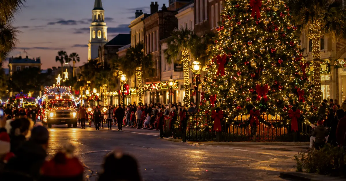 An illustrative downtown holiday lighting and parade for City of Conway Christmas Tree Lighting