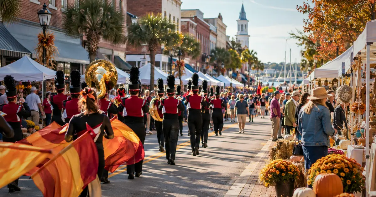 An illustrative small-town street festival for Surfside Beach Family Festival
